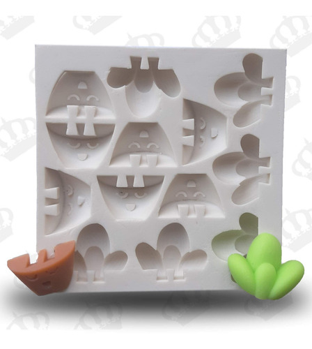 Imagem 6 de 6 de Forma De Silicone Cacto Vaso Lembrancinha 7cav. Ib-256