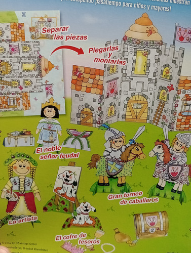 Muñecas De Papel Castillo Medieval Recortable Para Armar