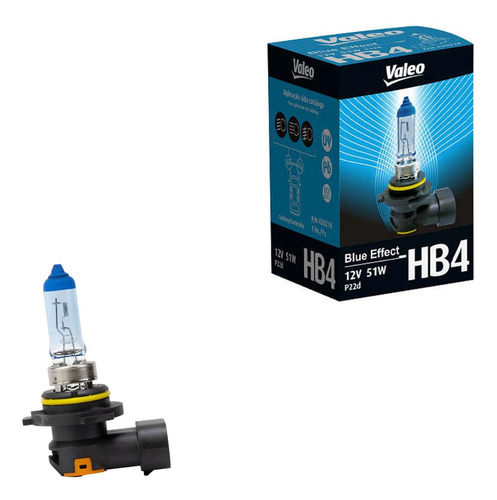 Par Lâmpada Hb4 Blue Effect 12v 51w Halógenas Valeo
