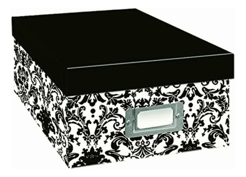 Pioneer Photo Albums B-1bw Photo Storage Box, Damask Design,