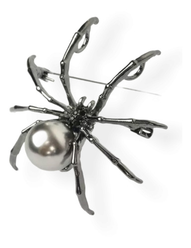 Broche Ropa Araña Pin Moda Gótico Prendedor Perla Piedras