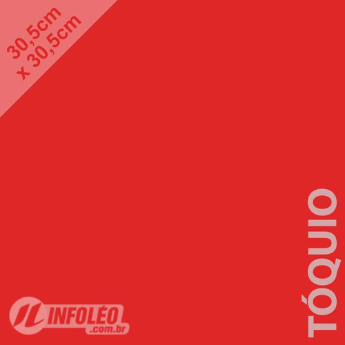 Papel 180g 30,5x30,5cm Tóquio Vermelho Color Plus 10 Folhas