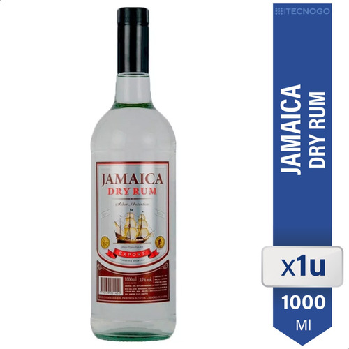 Ron Jamaica Dry Rum Blanco 1000ml 01almacen