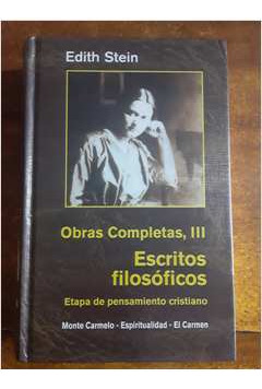 Livro Obras Completas Iii Escritos Filosóficos - Edith Stein