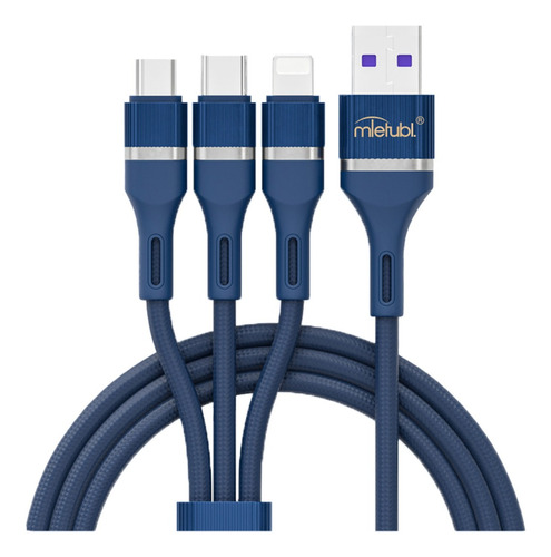 Cable Cargador Mietubl Usb 3 En 1 Para Apple/tipo-c/microusb