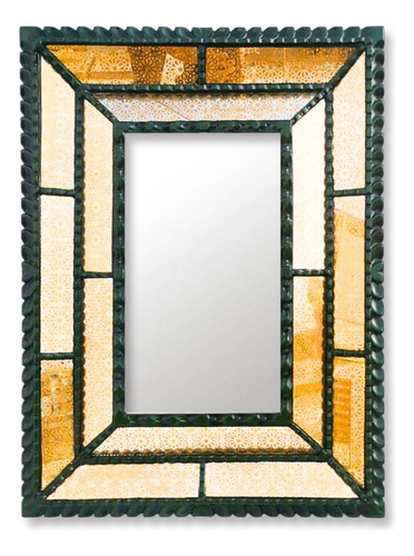 Espejo Corimanya Rectangular Verde 77 X 57 Cm