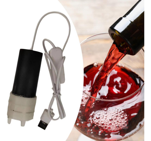 Bomba De Vino Eléctrica Usb, Tubo Suave, Juego De 2 Metros.