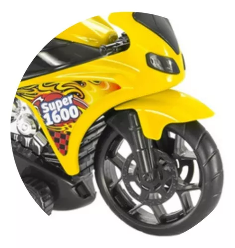 Moto 1600 C/ Rodas Fricção Bonita Coleção Corrida Infantil