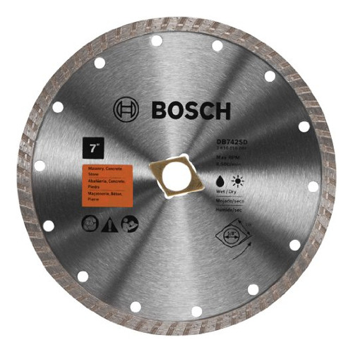 Cuchilla De Diamante Bosch Db742sd Turbo Rim De 7 Pulgadas (