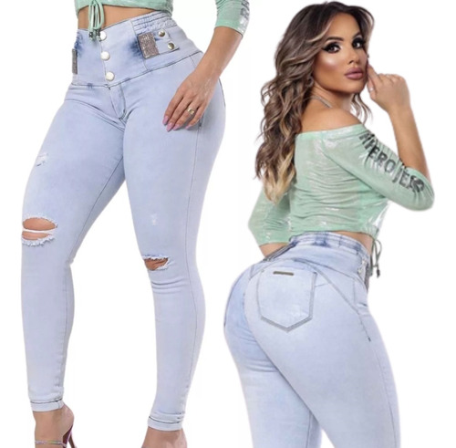 Calça Rhero Jeans Feminina Levanta Bumbum Bojo 56908 Rhero