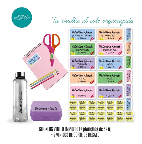 Etiquetas Escolares Personalizadas X 84u Más Regalo