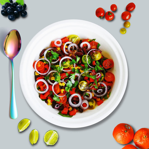Rainbow Cucharas De Cena 12 Piezas Cubiertos Iridiscentes De