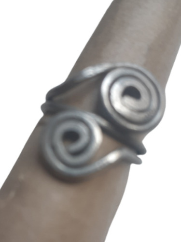 Anillo Doble Aro De Aluminio Con Espiral O Cuenta Central