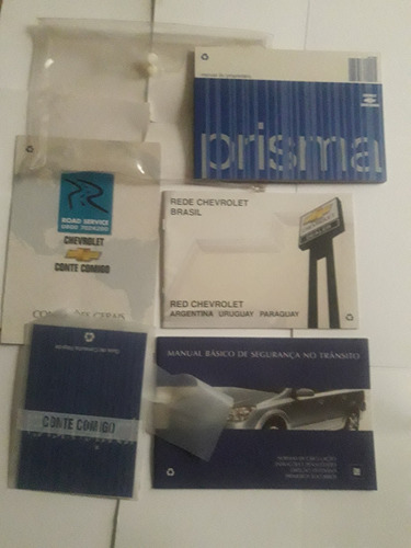 Manual Proprietário Prisma 2008 Kit Completo C/bolsinha Plas