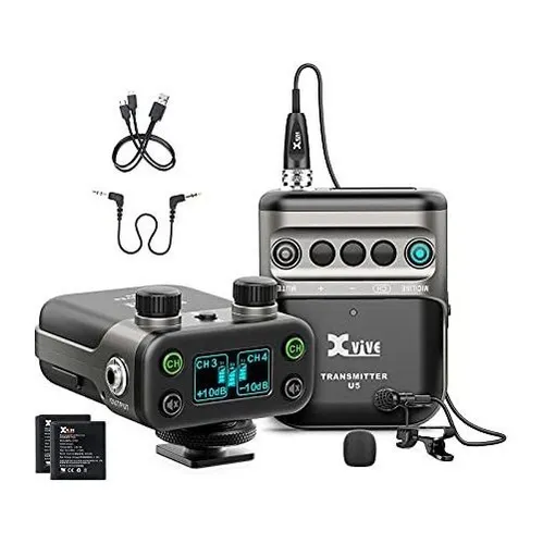Sistema De Micrófono Lavalier Inalámbrico Xvive U5 De 2,4 Gh