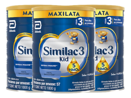 Pack X 3 Similac 3 Hmo 1800gr