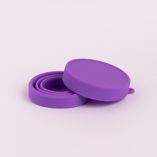 Paquete Copa Colors Y Vaso Esterilizador Angelcup® Color Lila Chica Y Vaso Lila