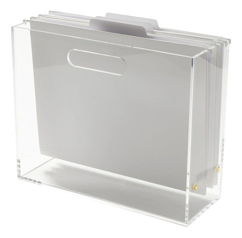 Caja Archivadora De Acrílico Delgada, Transparente, 4...