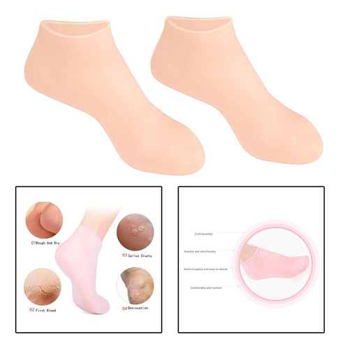 3 Paquete De 2-4 Calcetines De Gel De Silicona 3 Piezas