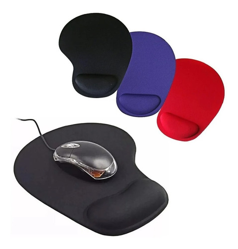 Mousepad Tapete Ergonomico Antideslizante Almohada Silicon Color Azul