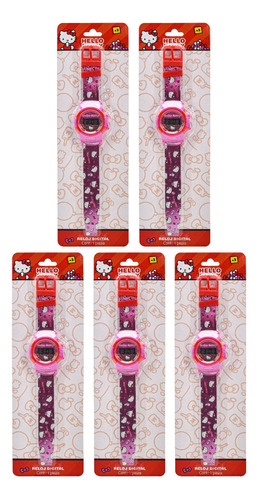 Reloj Digital Hello Kitty Manzanas Pack 5pz Bestway