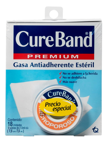 Oferta Gasa Cure Band 7.5 X 7.5 X 18+microporo 1/2