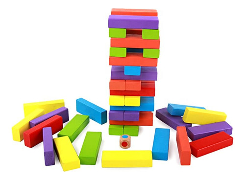 Juego De Mesa Torre Tambaleante De Bloques De Madera