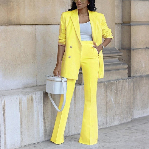 Conjunto Formal De Chaqueta Y Pantalón De Mujer Y