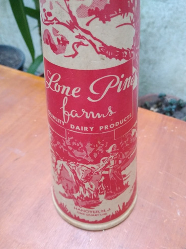 Antiguo Botella Leche Lone Pine Usa 1940s Original Colección