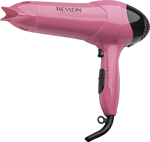 Secadora De Cabello Revlon Shine 1875w Frizz Control 3 Velocidades Cool Shot Rosa 110v 