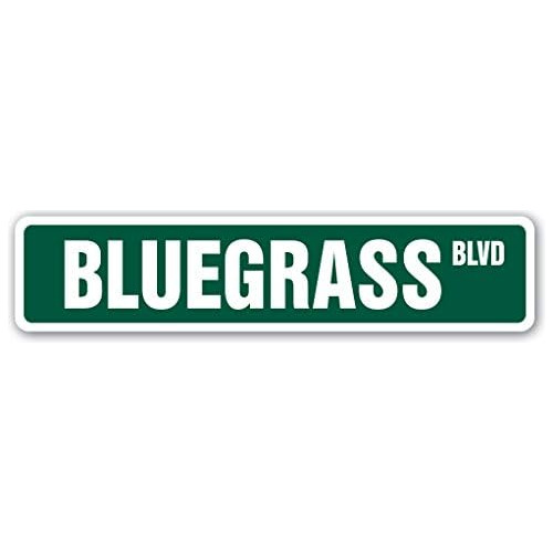 Señal De Calle Bluegrass Amante De Música, Músico, B...