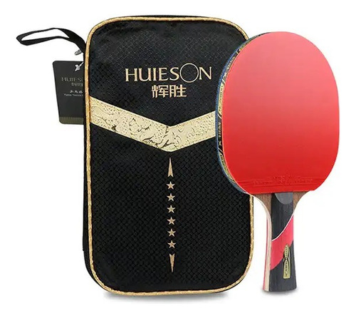 Paleta De Ping Pong 6 Estrellas Hueison Profesional Carbono 