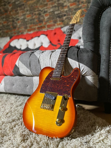 Imagem 5 de 7 de Guitarra Seizi Selection Katana Tele Cherry Sunburst Ltd Ed