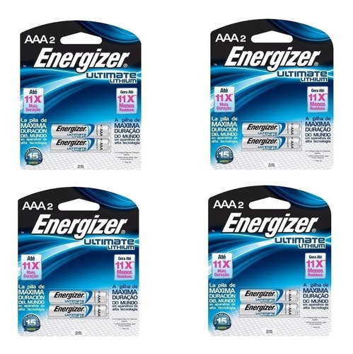 40 Pilha Aaa 1.5 Lithium Litio Ultimate Palito Energizer