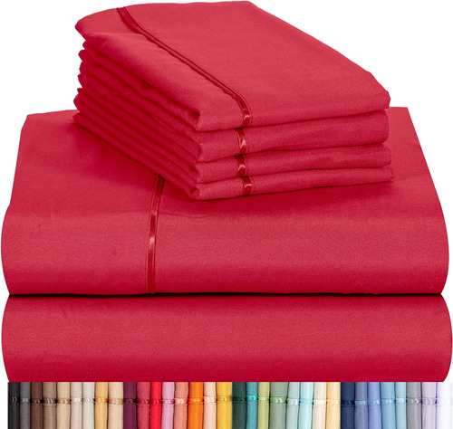 Juegos De Sábanas Y Fundas De Almohada Luxclub Red Aa Aa