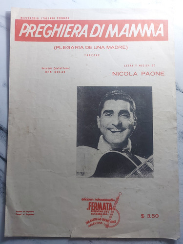 Imagen 5 de 10 de Antiguas Partituras De Música Italiana. Lote De 6. Ian 482