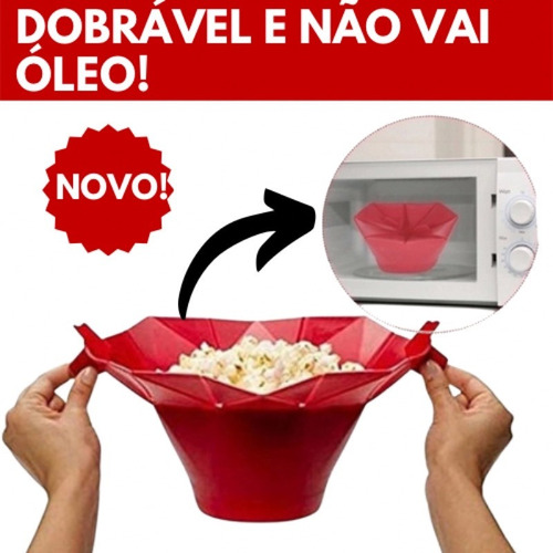 Balde De Pipoca Para Microondas Faz Pipoca Saudável