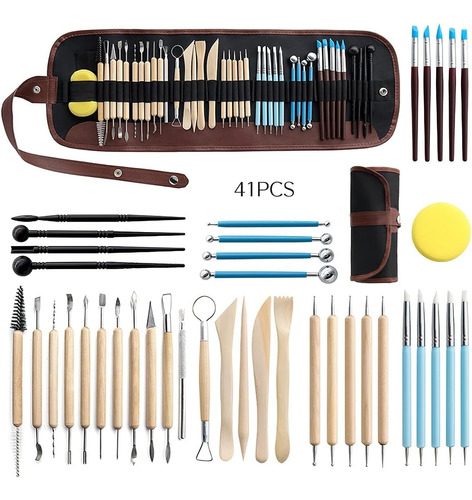Kit De Herramientas De Modelado Arcilla Modelismo 41 Piezas