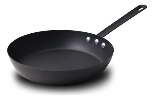 Letschef Preseasoned Carbon Steel 10  Frying Pan Non Stic...