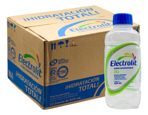 Electrolit Suero Rehidratante Sabor Coco 625 Ml (12 Pack) El