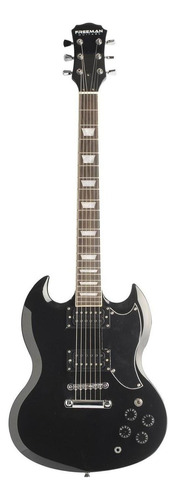 Guitarra eléctrica Freeman FRE50 SG de caoba negra con diapasón de palo de rosa