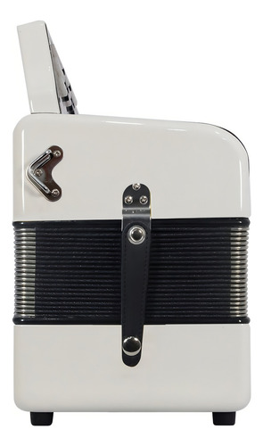 Moretti Milan Whi Acordeón De Botones Tono Fa Funda Correas Color Blanco