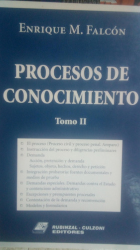 Procesos De Conocimiento. 2 Tomos. Enrique Falcón