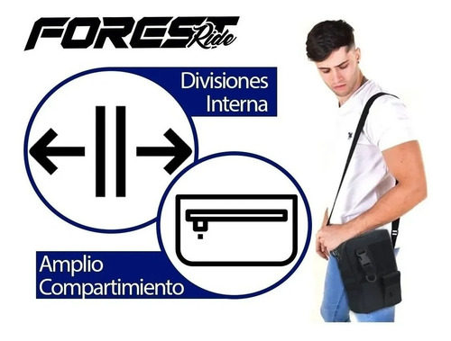 Imagen 4 de 5 de Morral Bandolera Táctico Militar Molle Antirrobo Forest