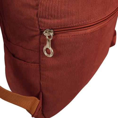 Imagen 6 de 9 de Mochila Borwek De Corderoy Porta Notebook 13'' Oficina.