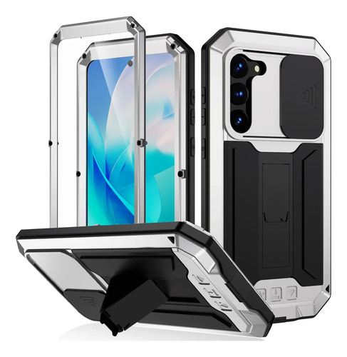 Para Galaxy S25 S24 S23 S22 Plus S21 Armadura De Metal Ultra Resistente A Prueba De Golpes Funda De