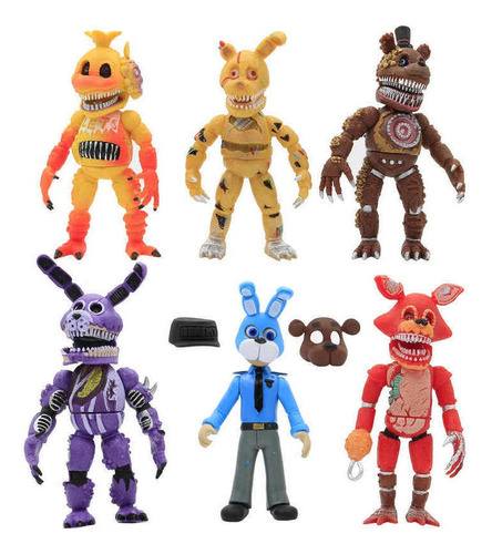 Five Nights At Freddy's Colección 6 Figuras En Bolsa