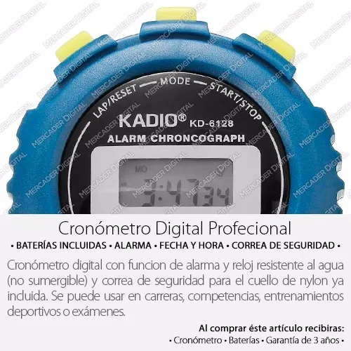 Cronómetro deportivo con cronómetro profesional, cronómetro con