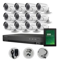 Comprar Kit Seguridad Hikvision Dvr 16ch Hd Cctv + 12 Camaras +disco
