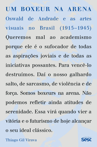 Um Boxeur Na Arena, De Thiago Gil Virava. Editora Edições Sesc, Capa Mole Em Português